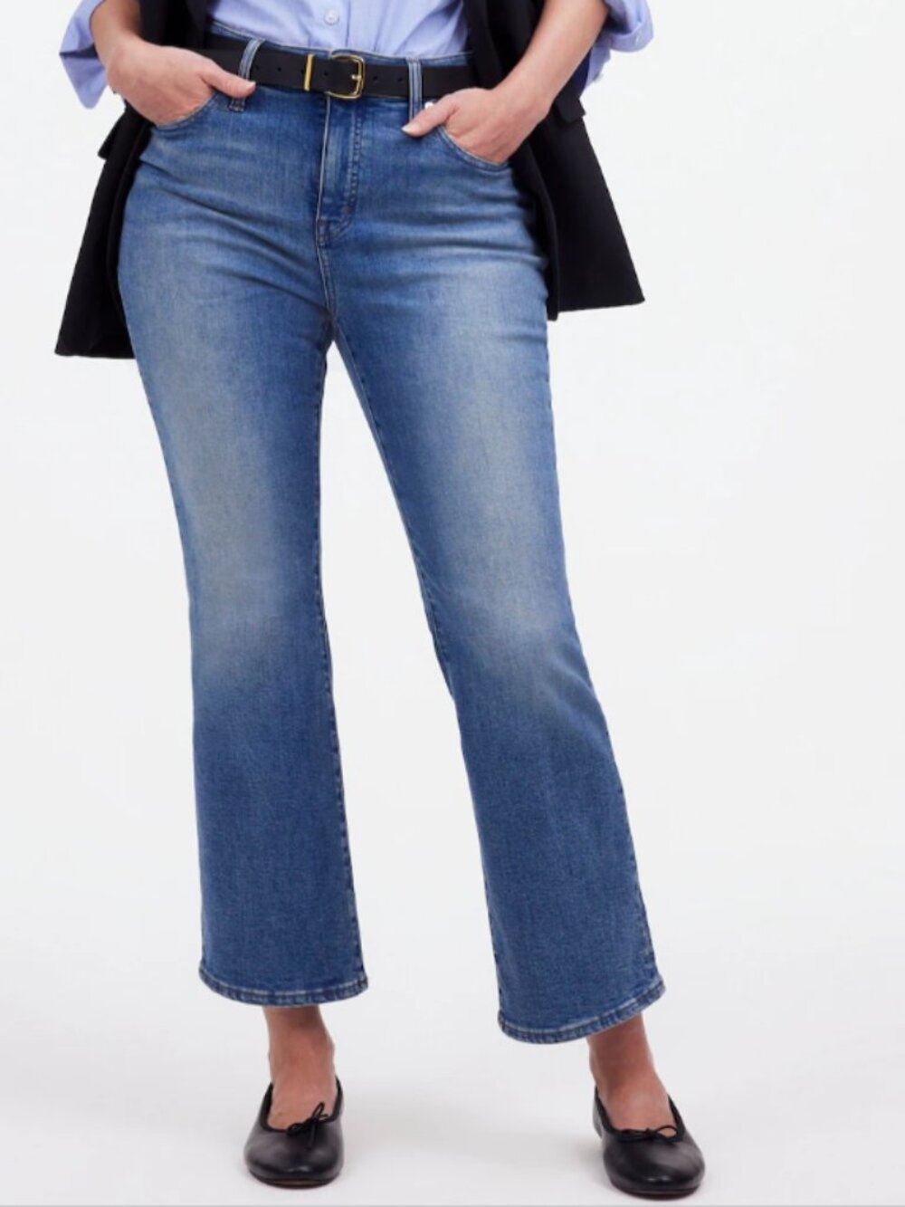 Madewell Curvy Kick Out Crop Jean - Size 33